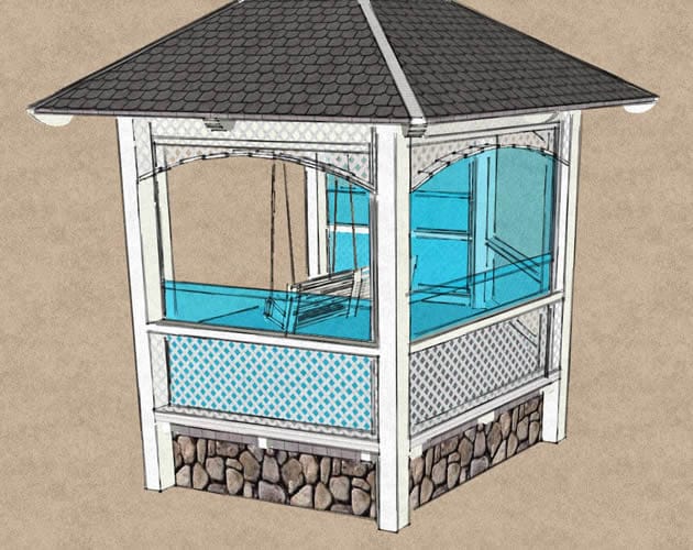 Gazebo su suolo pubblico progetto
